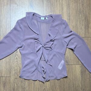 Wilfred Mauve Tie-Front Top